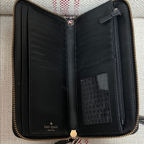 Kate Spade Black Leather Wristlet - Picture 2 of 3